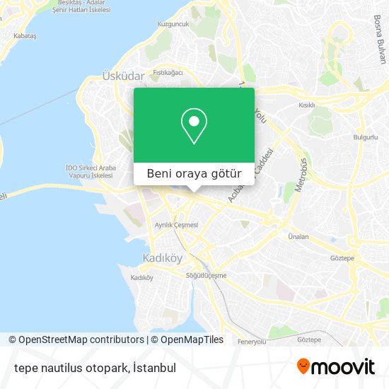 tepe nautilus otopark harita