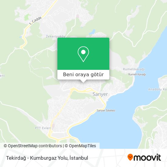 Tekirdağ - Kumburgaz Yolu harita