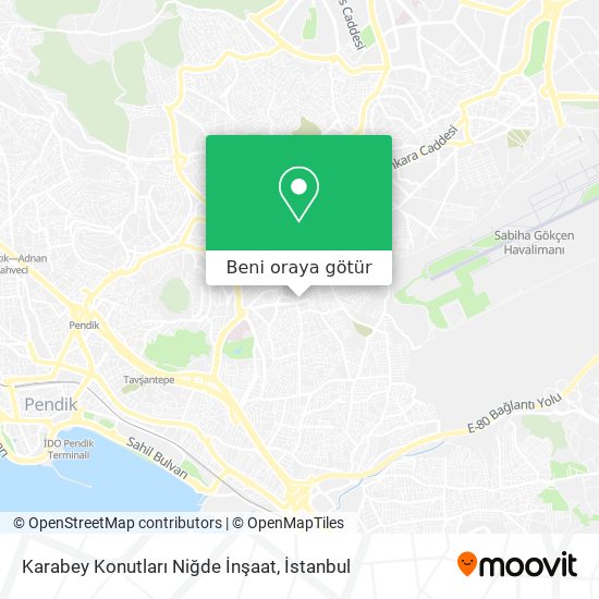 Karabey Konutları Niğde İnşaat harita