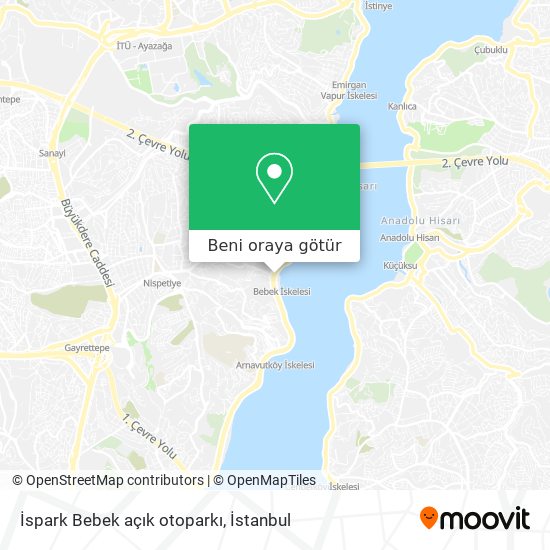 İspark Bebek açık otoparkı harita