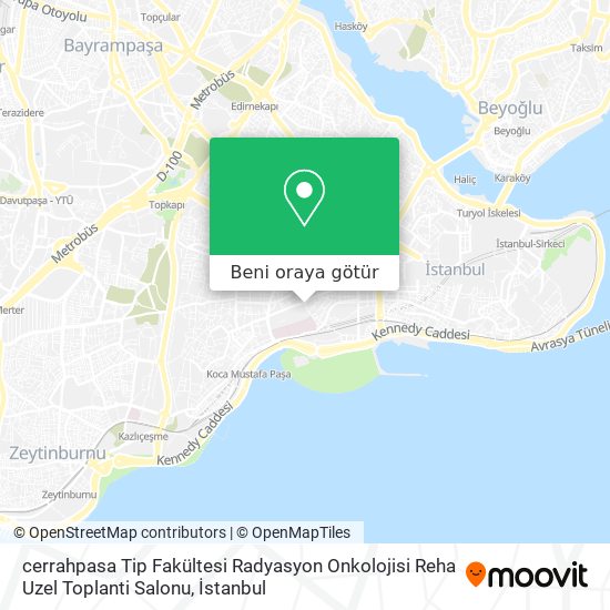 cerrahpasa Tip Fakültesi Radyasyon Onkolojisi Reha Uzel Toplanti Salonu harita