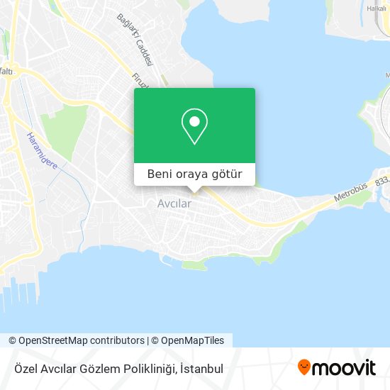 Özel Avcılar Gözlem Polikliniği harita