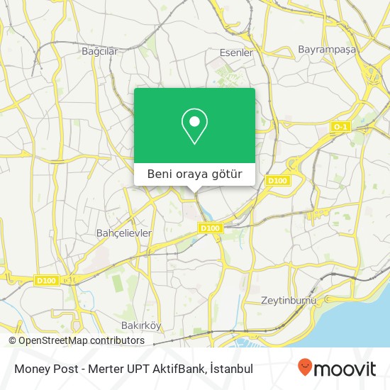 Money Post - Merter UPT AktifBank harita