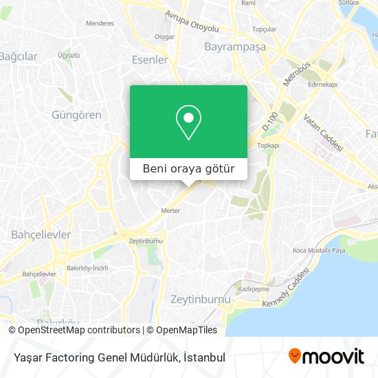 Yaşar Factoring Genel Müdürlük harita