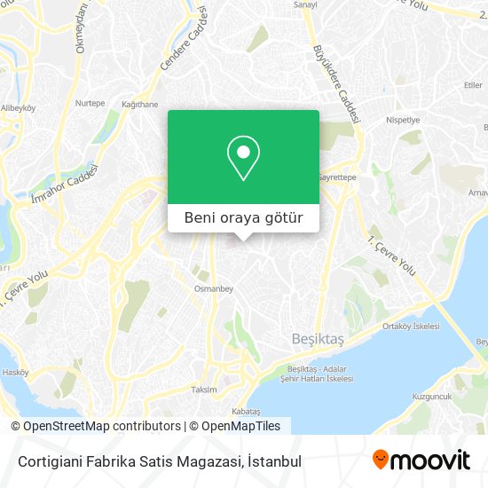 Cortigiani Fabrika Satis Magazasi harita