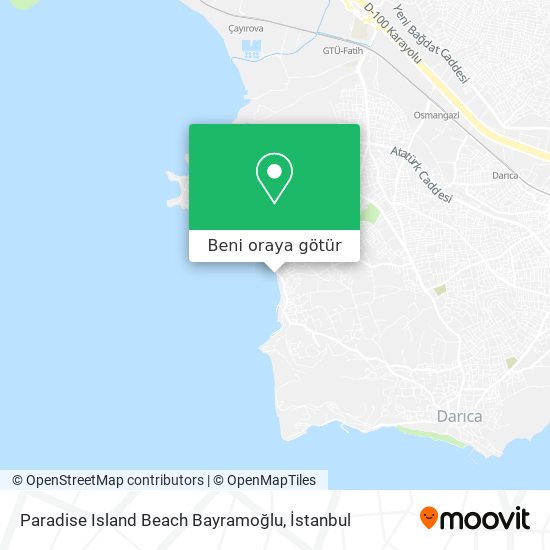 Paradise Island Beach Bayramoğlu harita