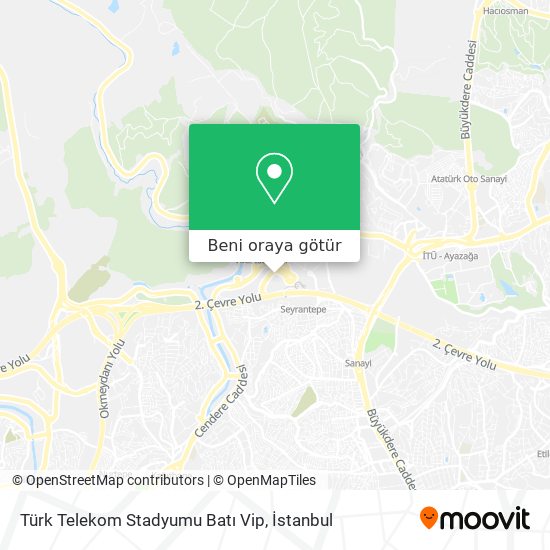 Türk Telekom Stadyumu Batı Vip harita