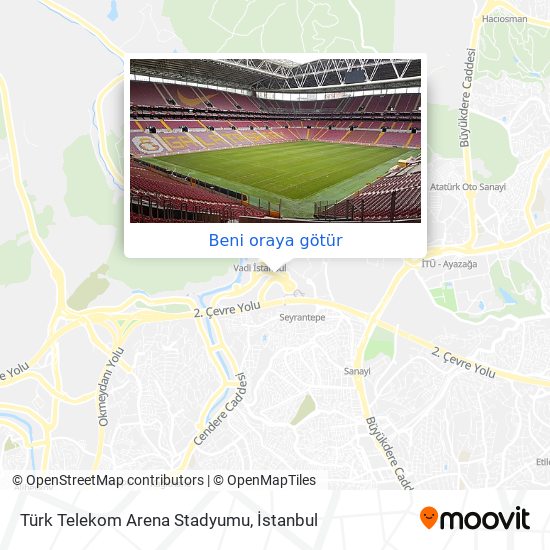 Türk Telekom Arena Stadyumu harita