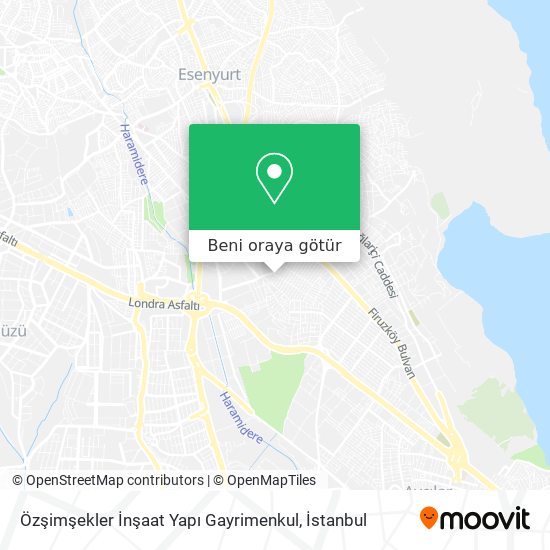 Özşimşekler İnşaat Yapı Gayrimenkul harita