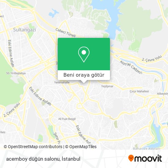 acemboy düğün salonu harita