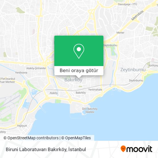 Biruni Laboratuvarı Bakırköy harita