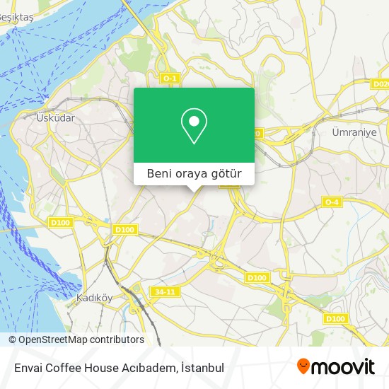 Envai Coffee House Acıbadem harita