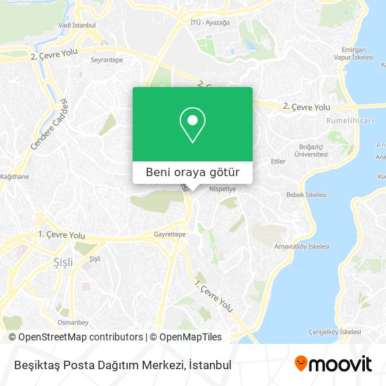 Beşiktaş Posta Dağıtım Merkezi harita