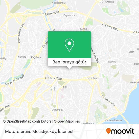 Motoreferans Mecidiyeköy harita