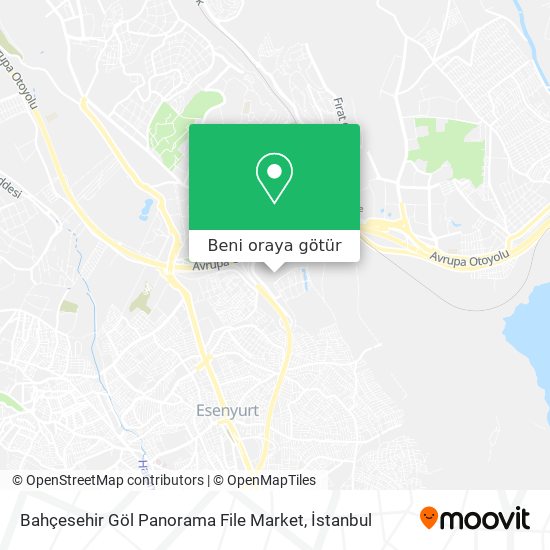 Bahçesehir Göl  Panorama File Market harita