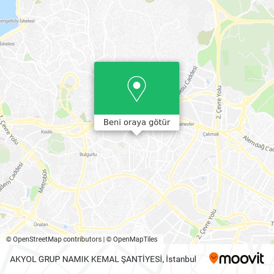 AKYOL GRUP NAMIK KEMAL ŞANTİYESİ harita