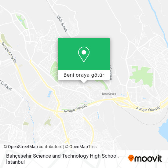 Bahçeşehir Science and Technology High School harita