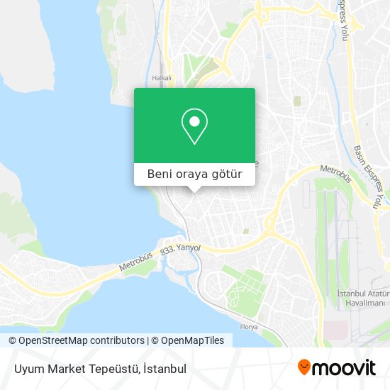 Uyum Market Tepeüstü harita