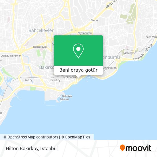 Hilton Bakırköy harita