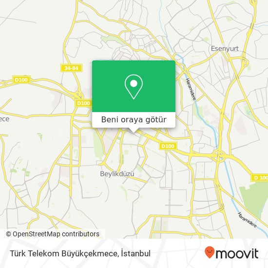 Türk Telekom Büyükçekmece harita