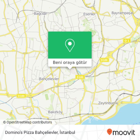 Domino's Pizza Bahçelievler harita