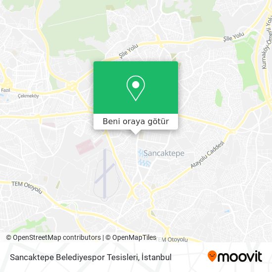 Sancaktepe Belediyespor Tesisleri harita