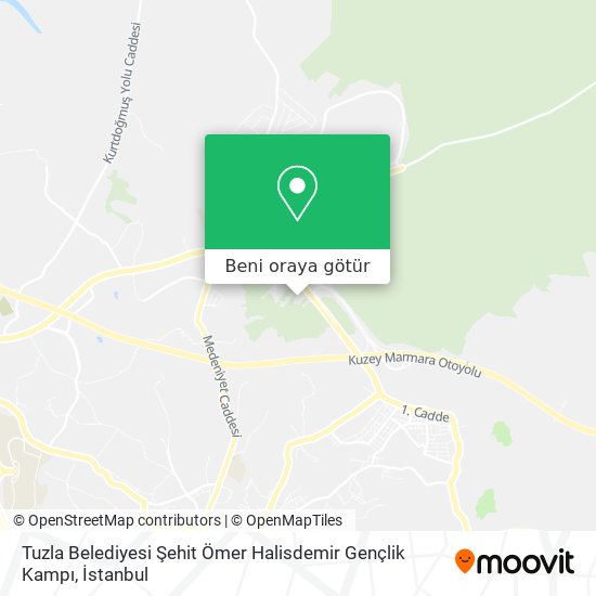 Tuzla Belediyesi Şehit Ömer Halisdemir Gençlik Kampı harita