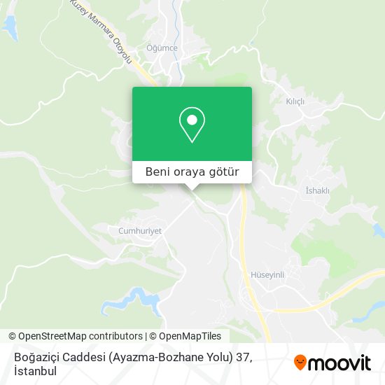 Boğaziçi Caddesi (Ayazma-Bozhane Yolu) 37 harita