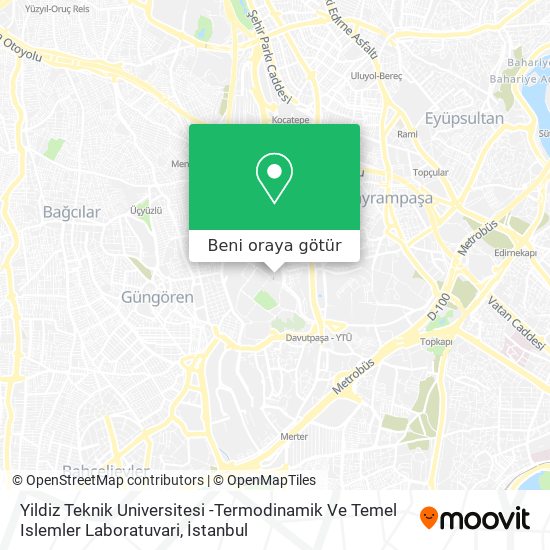 Yildiz Teknik Universitesi -Termodinamik Ve Temel Islemler Laboratuvari harita