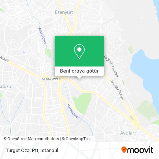 Turgut Özal Ptt harita