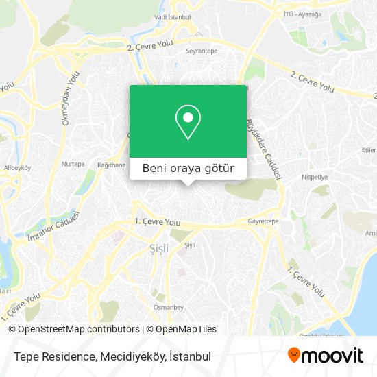 Tepe Residence, Mecidiyeköy harita