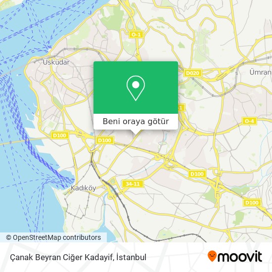 Çanak Beyran Ciğer Kadayif harita