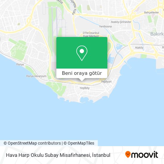 Hava Harp Okulu Subay Misafirhanesi harita