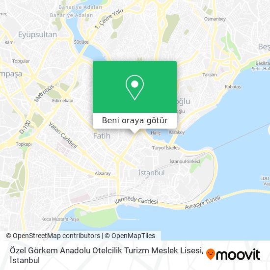 Özel Görkem Anadolu Otelcilik Turizm Meslek Lisesi harita