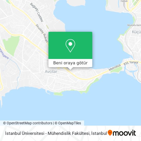 İstanbul Üniversitesi - Mühendislik Fakültesi harita