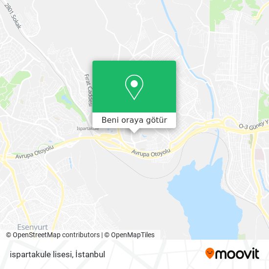 ispartakule lisesi harita
