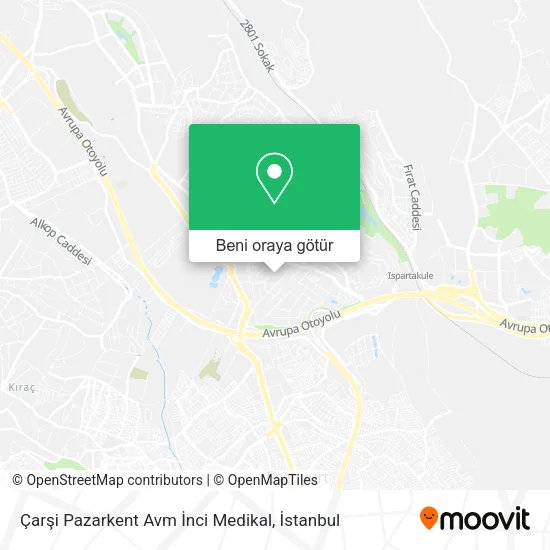 Çarşi Pazarkent Avm İnci Medikal harita
