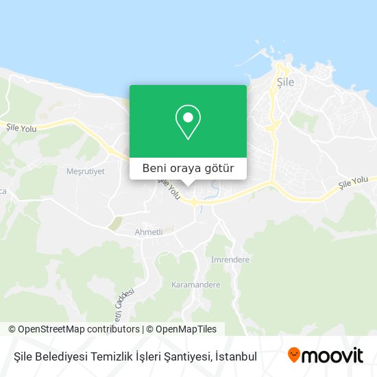 Şile Belediyesi Temizlik İşleri Şantiyesi harita