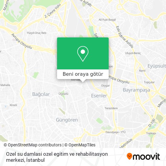 Ozel su damlasi ozel egitim ve rehabilitasyon merkezi harita