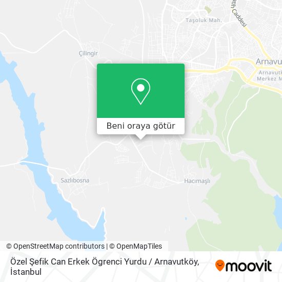 Özel Şefik Can Erkek Ögrenci Yurdu / Arnavutköy harita