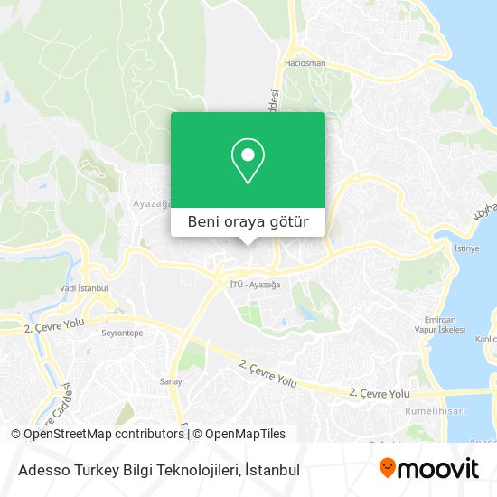 Adesso Turkey Bilgi Teknolojileri harita