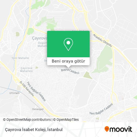Çayırova İsabet Koleji harita