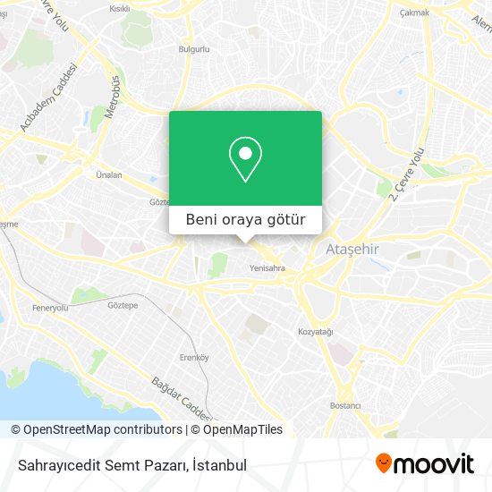 Sahrayıcedit Semt Pazarı harita