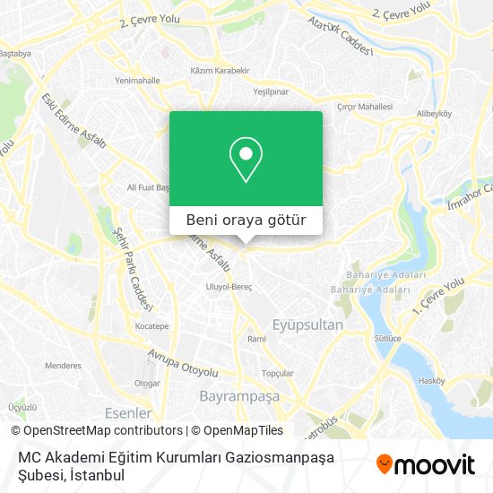 MC Akademi Eğitim Kurumları Gaziosmanpaşa Şubesi harita