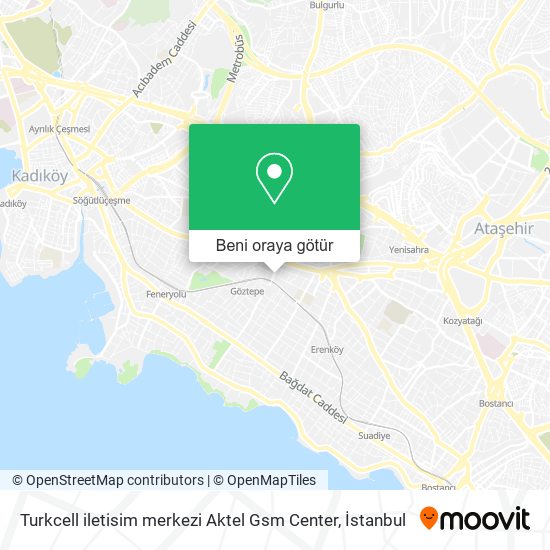 Turkcell iletisim merkezi Aktel Gsm Center harita