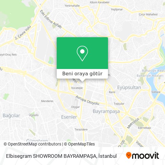 Elbisegram SHOWROOM BAYRAMPAŞA harita