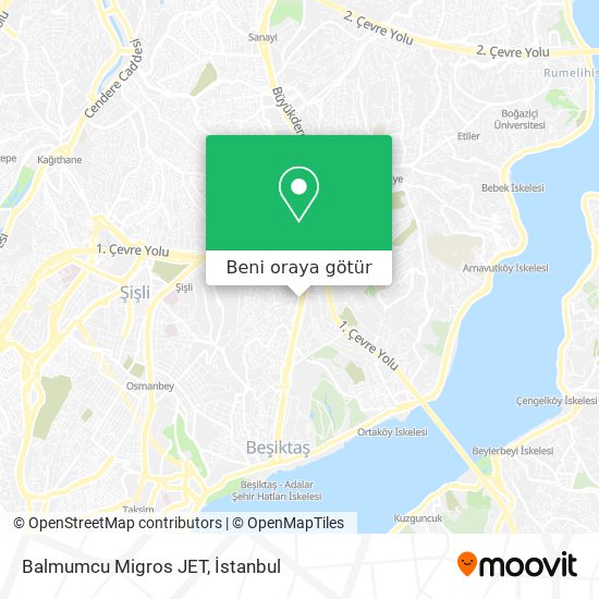 Balmumcu Migros JET harita