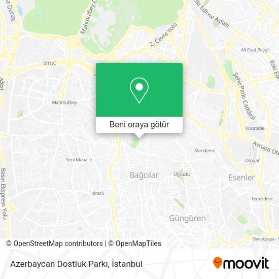 Azerbaycan Dostluk Parkı harita