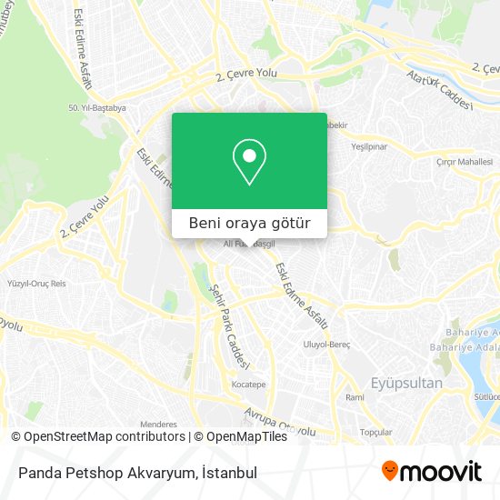 Panda Petshop Akvaryum harita