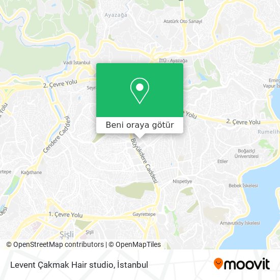 Levent Çakmak Hair studio harita